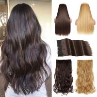 Wavy Hairstyles Synthetic 5 Clip In Hair Extension 22Inch Resistant Hairpieces Piece