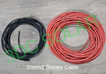 2AWG 35mm2 Battery Connection Cable Red and Black Copper Wire with Lugs for  UPS,Inverter, Battery Series Parallel Connect