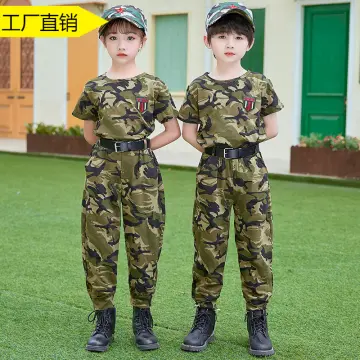 Kids Military Uniform for Training Suit Boy Girl Special Force