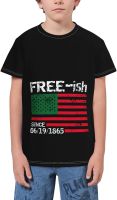 Juneteenth Free-Ish Since 1865 Celebrate Black Freedom T- Shirt Short Novelty for Boys and Girl