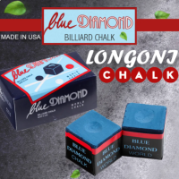 LONGONI ชอล์กเพชรสีฟ้า2ชิ้นในกล่อง Stik Bliard มันอุปกรณ์บิลเลียดมืออาชีพ9ลูกสีดำ8