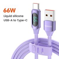 Toocki สาย Usb Type C 66W 6a ชาร์จได้สำหรับ Xiaomi 12 Realme หน้าจอสายเคเบิลสมาร์ทโฟน Samsung Redmi Digital Fast Poco