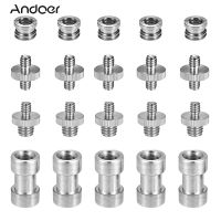 Andoer 1/4 "-20ถึง3/8"-16เกลียวตัวปรับเกลียว Converter หญิงจุก Reducer Bushing ที่ยึดสกรูชุดสำหรับกล้องขาตั้งกล้องโมโนพร้อมหัวล็อคแฟลชยืนไหล่ Rig