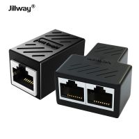 Jillway Network Ethernet Coupler RJ45 for Cat7/Cat6/Cat5e/cat5 Ethernet Cable Extender Connector 1 To 2 Ways RJ45 Ethernet LAN Cables