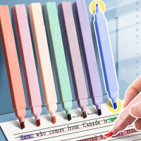 ปากกาเน้นข้อความปลายนิ่ม6ชิ้น/เซ็ต6สีมีสองหัวปากกามาร์กเกอร์สมุดบันทึกอัลบั้มรูปแบบทำมือเครื่องเขียนนักเรียนปากกาเรืองแสง