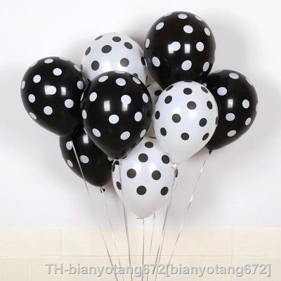 【LZ】♝♣✤  White Black Dot Balloon Baby Birthday Party Wedding Decoration Colorful Dot Latex Helium Balloons Festival Decor Toy Supplies