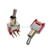 5pcs Mini Toggle Switch TS-6 SPDT Horizon Right Angle Type3 Pins 2 Positions  ON-ON 1.5A 250VAC