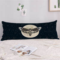 BeddingOutlet Death Moth Long Pillowcase Gothic Skull Double Pillow Case Butterfly Bedding Blue Stars Decorative Pillow Cover