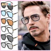 ZZ-EYE หรูหรา สแควร์ กรอบโลหะ แว่นตา แว่นตากันแดดสไปเดอร์แมน แว่นตากันแดด Tony Stark แว่นตากันแดดไอรอนแมน แว่นตาสำหรับผู้ชายผู้หญิง