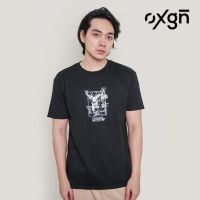 OXGN Mens Enjoy The Simple Things Easy Fit Tee With Special Print (Black)