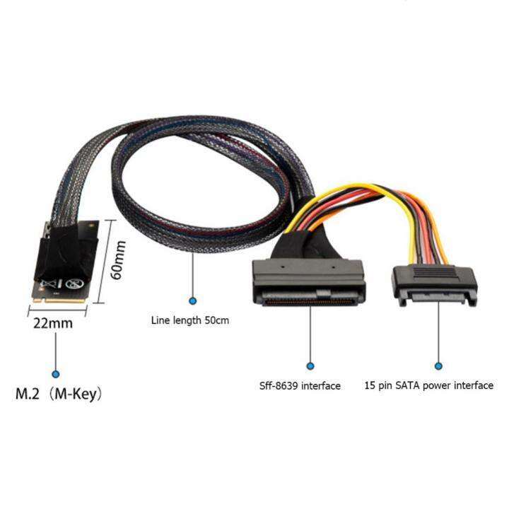 m2to8639-m-2-m-คีย์ไปยัง-sff-8639-u-2สายอะแดปเตอร์อินเทอร์เฟซสำหรับ-ssd-nvme-ขนาด2-5นิ้ว