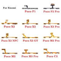 1Pcs Power Button Key Flex Cable สําหรับ Xiaomi Mi Poco F1 F2 X2 X3 GT NFC M2 M3 C3 Pro Volume On Off ปุ่มสวิตช์ปิดเสียง Ket Flex