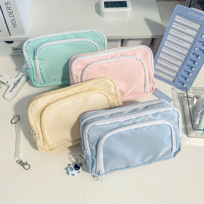 Fashionable School Accessories Stylish Pencil Pouch Korean Stationery Holder Cute Pencil Bag Large Capacity Pen Case