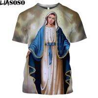 2023 Customized Fashion *NEW* ❄virgin mary catholic 3D print t-shirt men and women summer round neck casual  short sl，Contact the seller for personalized customization