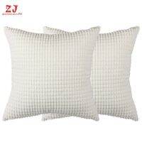 COD Ready Pack of 2 Corduroy Square Throw Pillow Covers for Sofa Bedroom Car ZJP