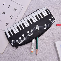 【2023】Creative Music Notes Piano Keyboard Pencil Case Canvas Pen Bags Large Capacity Stationery Office School Supplies