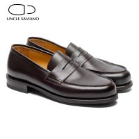 Uncle Saviano Loafer Wedding Dress Shoes for Men Fashion Party Best Designer Luxury Leather Handmade Men Shoes