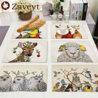 【CW】 Placemat Dining Table Mats Coaster Bowl Cup Tablecloth 42x32CM