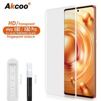 [Electronic film] สำหรับ Vivo X80 Pro ปกป้องหน้าจอ Uv แบบเต็มหน้าจอกาวฟิล์มกระจกนิรภัยสำหรับ50 60 70 Plus Screenguard Senstive Touch