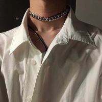 Necklace Jewelry Not Fade Choker Hip-hop Punk Stickers Neck Neck Metal Thick Men and Women Trendy Clavicle Chain Fashion Chain Necklaces