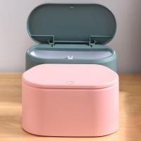 Durable Waste Bins Desktop Trashcan Space Saving Easy to Clean Compact Desk Garbage Can Sundries Barrel Box Household Supply