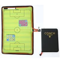 Coach Tactical Board Magnetic Zipper Football Tactical Board Coach Tactical Board Foldable Strategy Board with Pen Clipboard