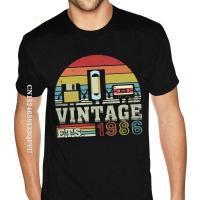 Logo Vintage Ets1986 Tshirt Cotton For MenS Black Shirt Hip Hop Printed Top T-Shirts Cotton T Shirt For Men Gift