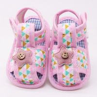 COD DSFERSTRETERER ✨Pentagon✨Baby Boy Girl Star Stitching Soft Sole Sandals Triangle Printing Shoes