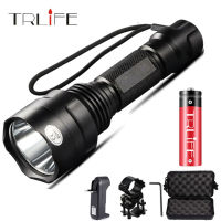 Portable Powerful LED Lamp XML-T6L2 Tactics Flashlight Linterna Torch Uses 18650 Chargeable Mount for Hunting