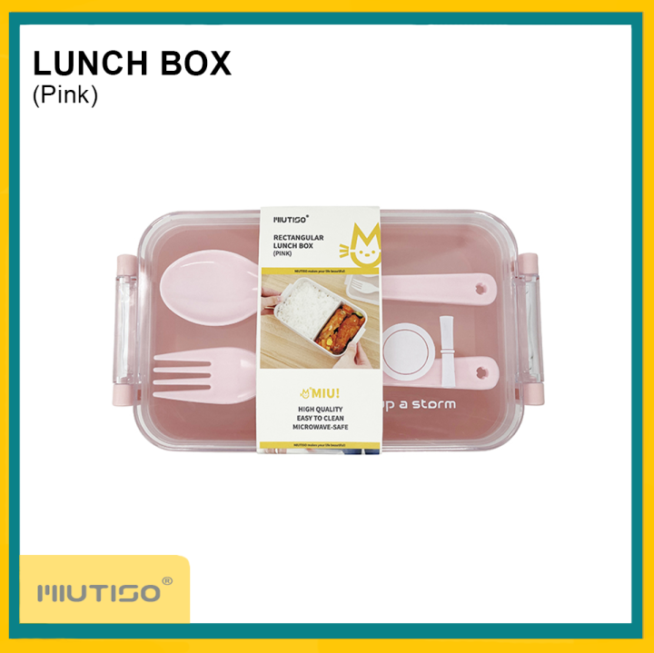 Miutiso Rectangular Lunch Box Adult ,Kids, Lunch Container with Spoon ...