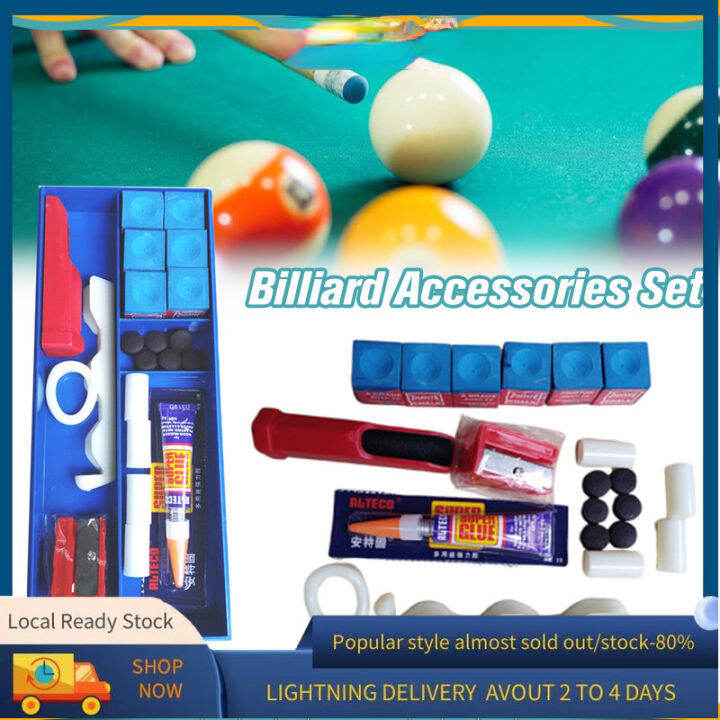 20Pcs/Box Multifunctional Billiard Cue Tip Repair Kit Billiard Chalk