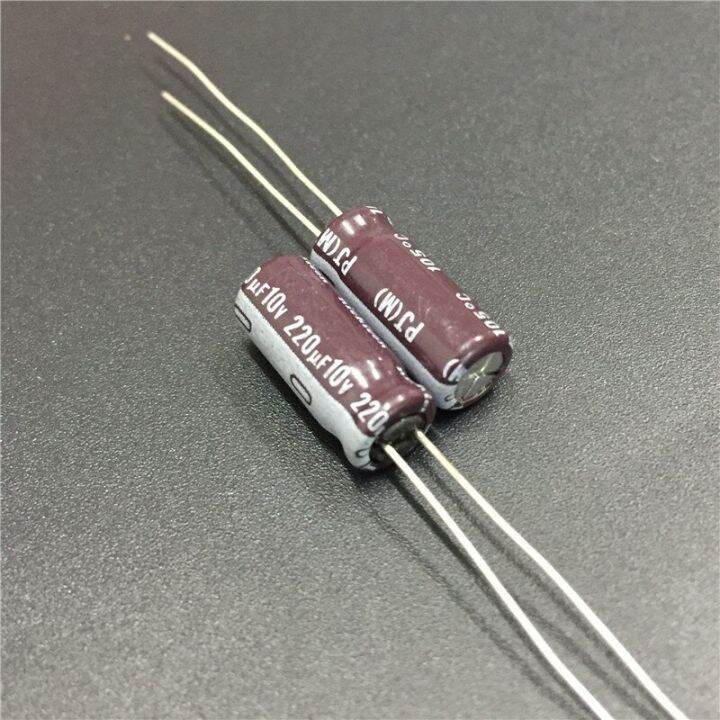 10pcs-220uf-10v-nichicon-pj-series-6-3x15mm-10v220uf-low-impedance-long-life-aluminum-electrolytic-capacitor