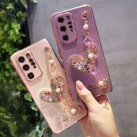 【CC】 Glitter Pendant for S23 S22 S21 Fe S20 A72 A52  A32 S10 A51 Coque Cover Soft Funda