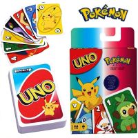 UNO FLIP! Pokemon Board Game Anime Cartoon Pikachu Figure Pattern Family Funny Entertainment uno Cards Games Christmas Gifts