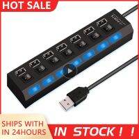 1PCS USB Hub 2.0 USB Hub With Switch For PC Extender Hab Usb Splitter For Computer Docking Station Hab Macbook Air Data Ports USB Hubs