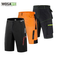 WOSAWE กางเกงขาสั้นผู้ชาย MTB กางเกงขาสั้นขี่จักรยาน Breathable Mountain Bike Loose Fit Outdoor Downhill Water Resistant Short Running Pant