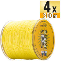 Biteme 4X 300M PEสายการประมงถัก 4 เส้น 10-120LB MultifilamentสายการประมงPEสาย