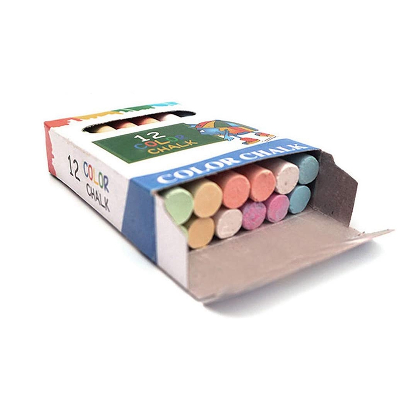 JUZIPI Sidewalk Chalk Stick Set Pack of 5 Multi-Color Jumbo Street Pastel Chalks For Kids Toddlers Outdoor 
