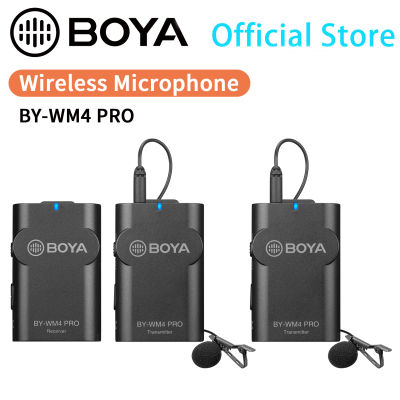 BOYA BY-WM4 PRO K1-K6 2.4G Wireless Lavalier Microphone Vlog for DSLR Android Interviews Reporting Vloggings Podcasts