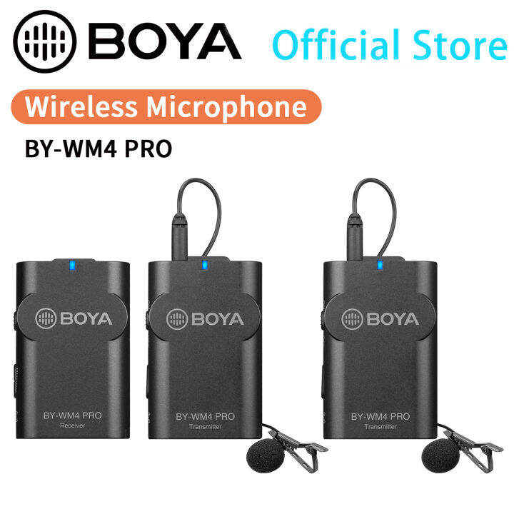 boya-by-wm4-pro-k1-k6-2-4g-wireless-lavalier-microphone-vlog-for-dslr-android-interviews-reporting-vloggings-podcasts