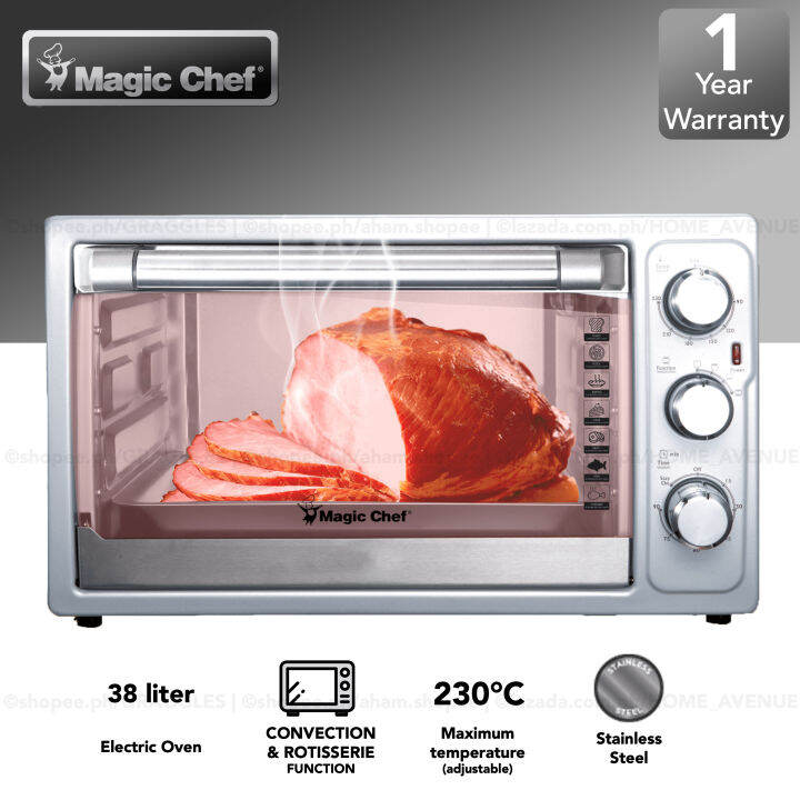 Magic Chef 38L Electric Oven with Convection and Rotisserie Function