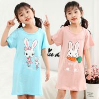 2023 Children Pajamas Summer Dresses Girls Baby Nightdress Cotton Princess Nightgowns Home Clothes Inflant Kid Cartoon Sleepwear