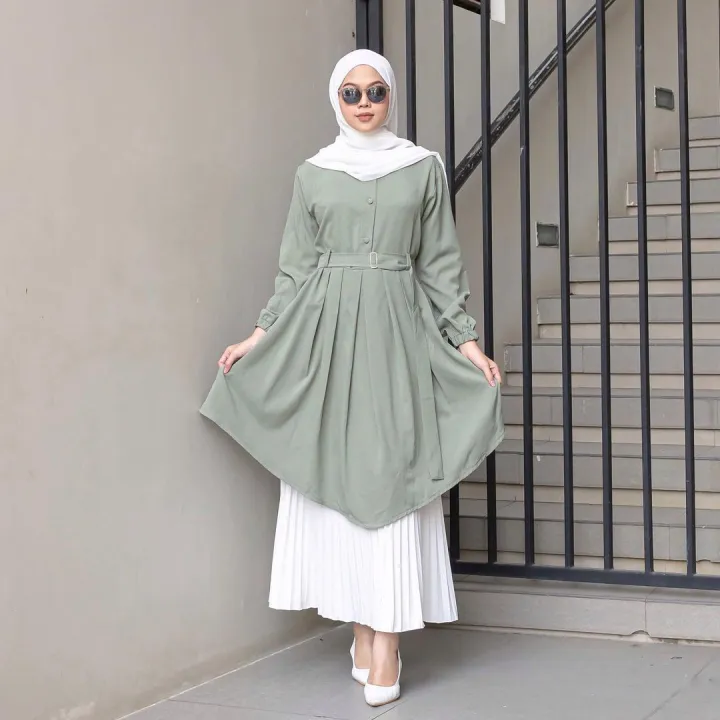Terbaru model untuk tunik lebaran 2021 Fashion muslim