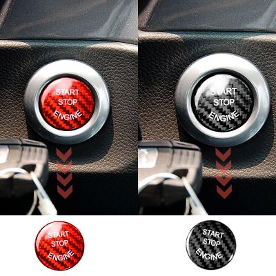 Carbon Fiber Engine Start Stop Button Decoration Cover For BMW E30 E36 E39 E46 E60 E53 E70 G30 X5 Series 5