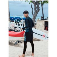 Men Women Swimming Suit Couple Fashion Black Long Sleeve Swimsuit Beach Wear