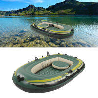 สีเขียว PVC Inflatable เรือ 2 คน Inflatable Kayak Canoe พร้อมดึงเชือกตกปลา Drift ดำน้ำเครื่องมือ