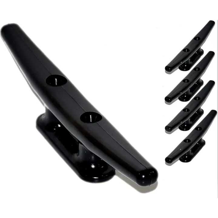 Black Nylon Boat Cleat 8Inch Rope Cleat, Kayak, Boat Dock Cleats