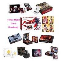 New Chainsaw Man Bleach Tokyo Ghoul Attach On Titan Collection Card Booster Box Doujin Toys And Hobbies Gift With Metal Card