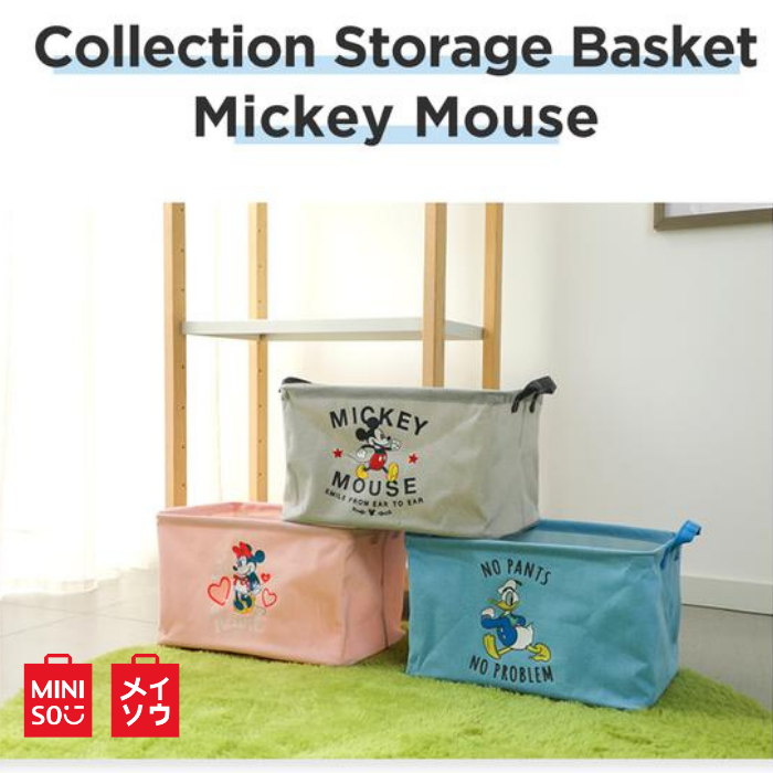 Miniso x Mickey Collection Storage Basket Laundry Basket Hamper