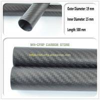 19mm ODx 15mm ID Carbon Fiber Tube 3k 500MM Long (Roll Wrapped) carbon pipe   with 100% full carbon  Japan 3k improve material Wires Leads Adapters